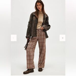 NWOT Free People Hudson Canyon Pants in plaid